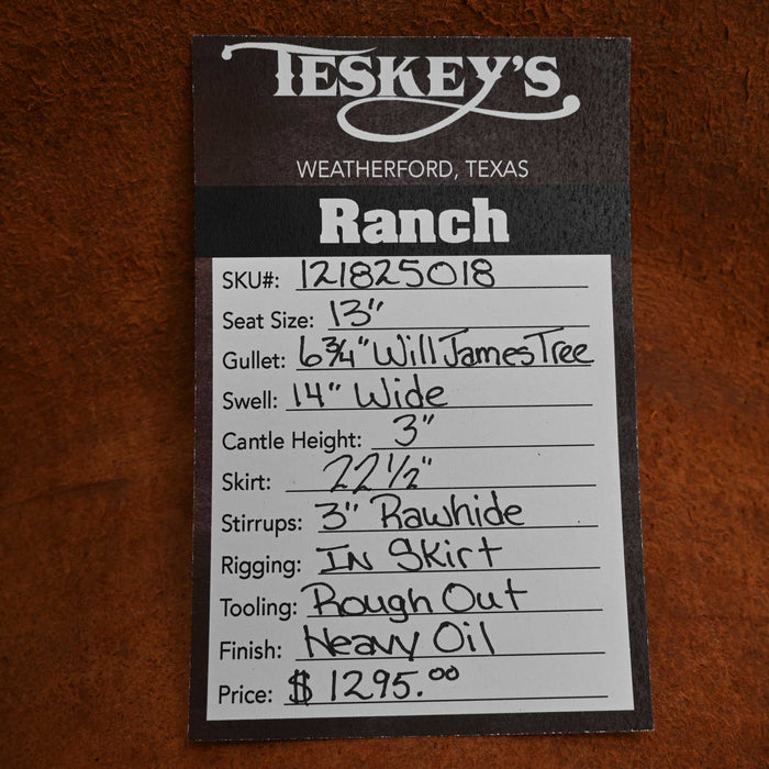 13" TESKEY'S STRIP DOWN RANCH SADDLE