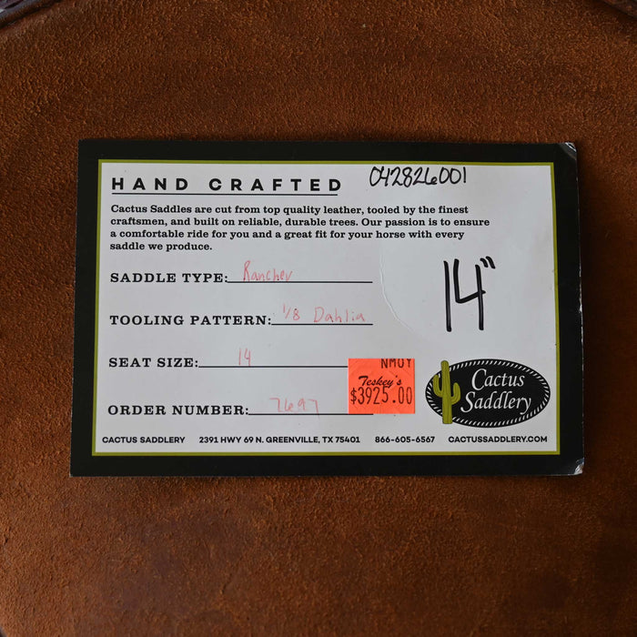 14" CACTUS RANCH SADDLE