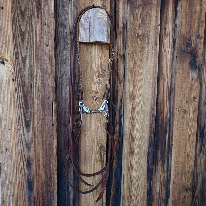Twisted Wire Dogbone Bridle Rig w/Split Ear Headstall