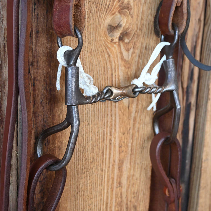 Twisted Wire Dogbone Bridle Rig w/Split Ear Headstall