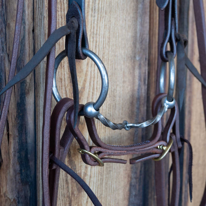 Flaharty O-Ring Slow Twist Snaffle Bridle Rig w/All New Leather