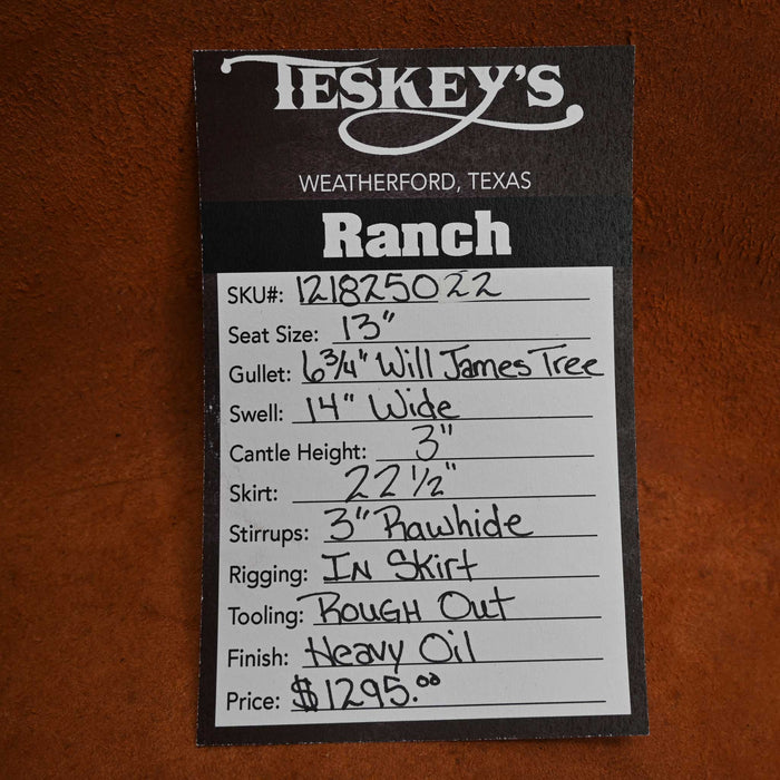 13" TESKEY'S STRIP DOWN RANCH SADDLE