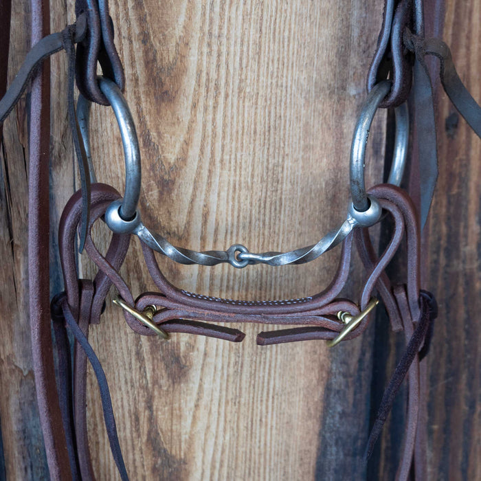 Flaharty O-Ring Slow Twist Snaffle Bridle Rig w/All New Leather