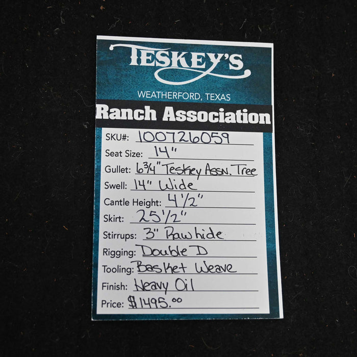 14" TESKEY'S RANCH ASSOCIATION SADDLE