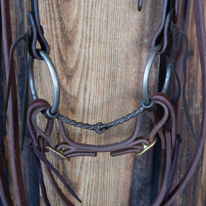 M. Arnot O-Ring Twisted Wire Snaffle Bridle Rig w/All New Leather