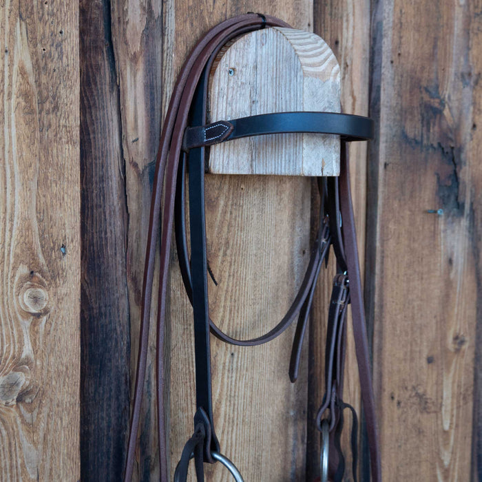 M. Arnot O-Ring Twisted Wire Snaffle Bridle Rig w/All New Leather