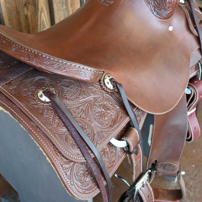 15.5" LIGHTLY USED JEFF SMITH RANCH CUTTING SADDLE