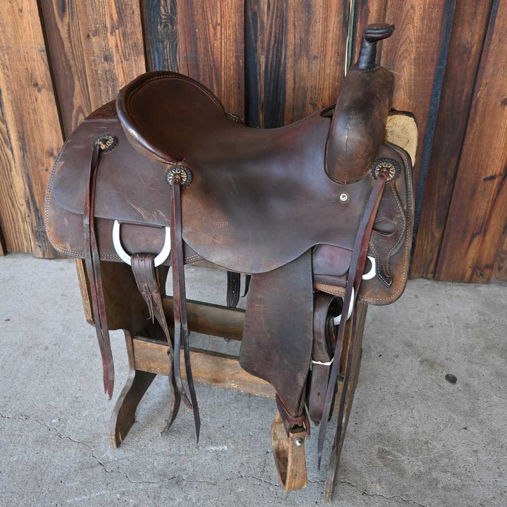 16.5" USED JEFF SMITH RANCH CUTTING SADDLE Saddles Jeff Smith   