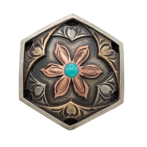 Copper Flower Concho