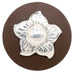 Matte Screw Back Concho with Silver Flower Tack - Conchos & Hardware MISC