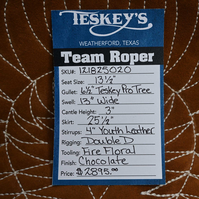 13.5" TESKEY'S TEAM ROPING SADDLE