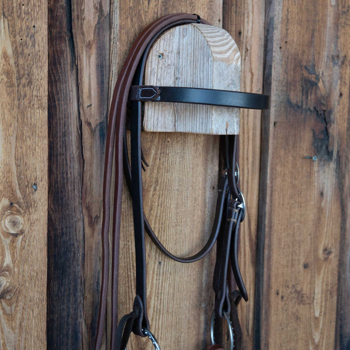 Frizzel D-Ring Snaffle Bridle Rig w/All New Leather