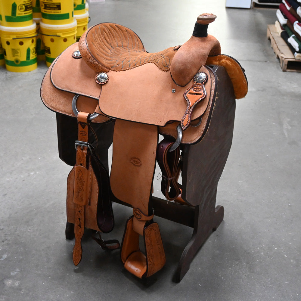 15" TESKEY'S ROPING SADDLE Saddles - New Teskey's Saddlery