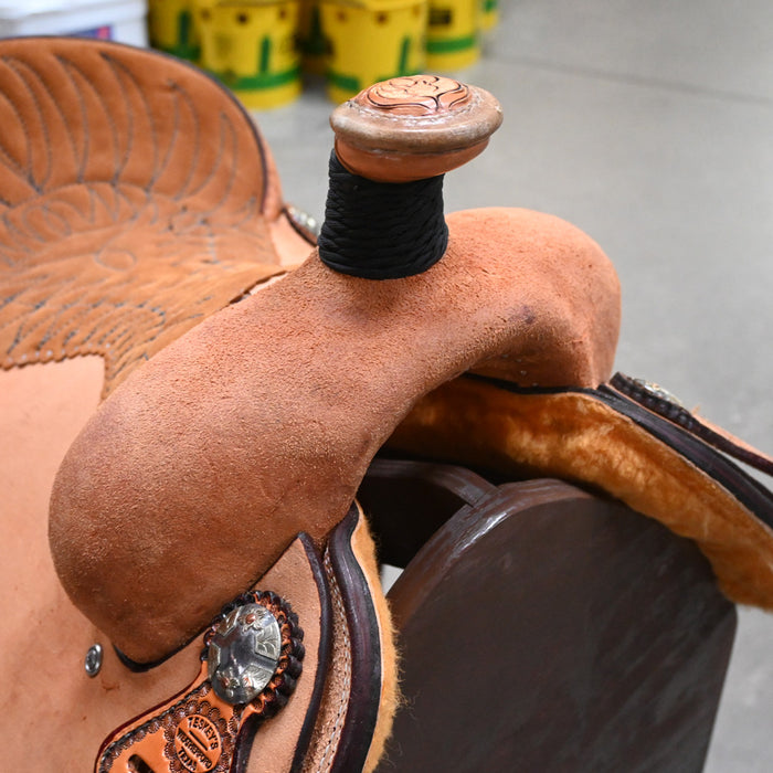 15" TESKEY'S ROPING SADDLE Saddles - New Teskey's Saddlery