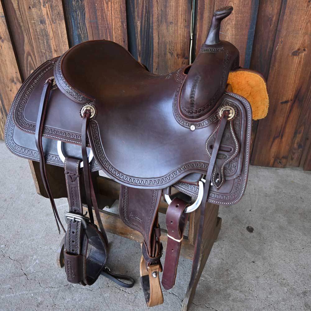 15.5" USED JEFF SMITH CUTTING SADDLE Saddles Jeff Smith   