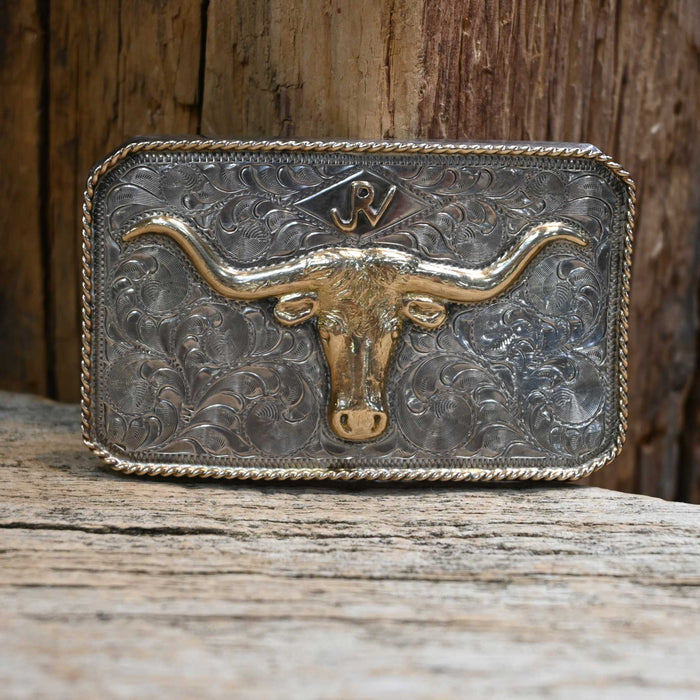 1950's Bohlin Sterling Silver & 14k Gold Belt Buckle