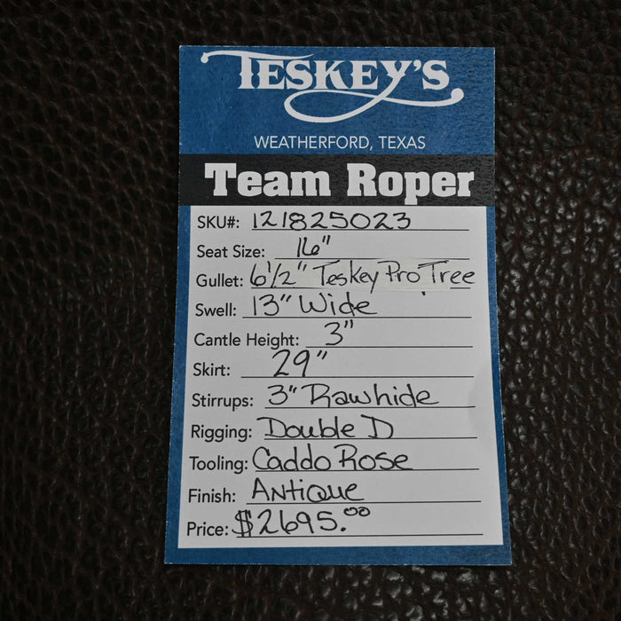 16" TESKEY'S TEAM ROPING SADDLE