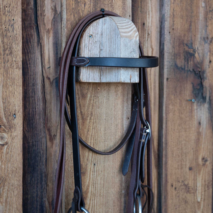Maheu O-Ring Twisted Wire Snaffle Bridle Rig w/All New Leather