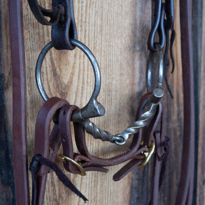 Greg Darnell D-Ring Slow Twist Snaffle Bridle Rig w/All New Leather