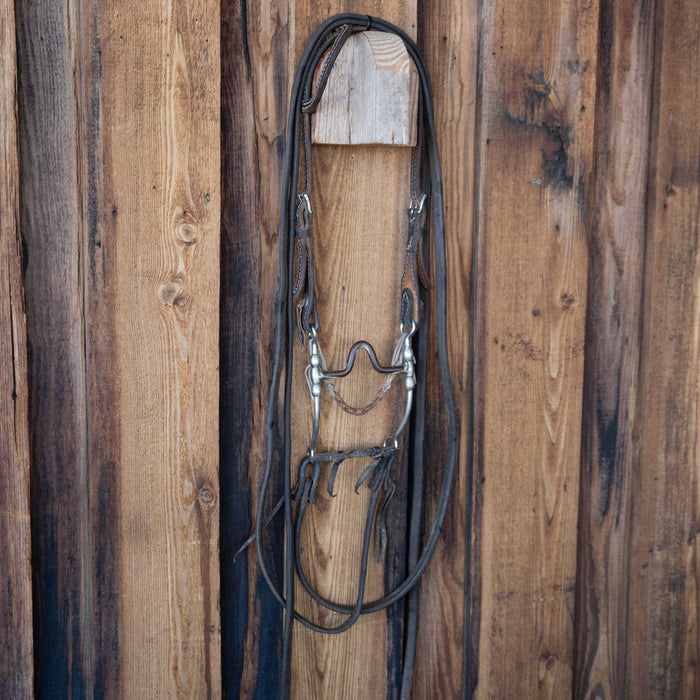 Cow Horse Supply Solid Port Bridle Rig w/Single Ear Headstall