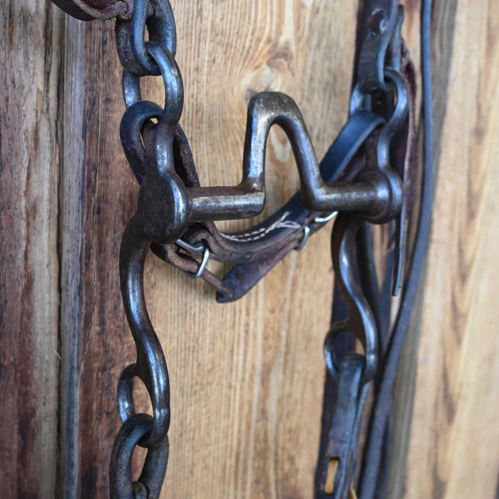 Cow Horse Supply Solid Port Bridle Rig w/Split Ear Headstall