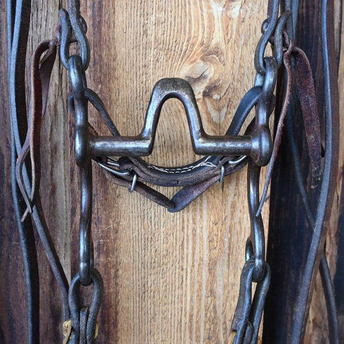 Cow Horse Supply Solid Port Bridle Rig w/Split Ear Headstall