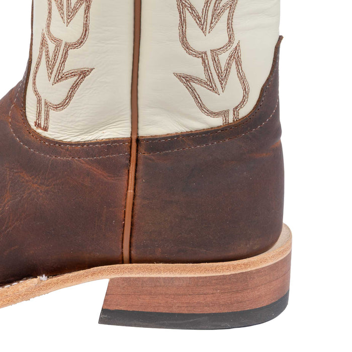 Anderson Bean Men's Square Toe Saddle Elk Butt Bone Western Boot MEN - Footwear - Exotic Western Boots Anderson Bean Boot Co.