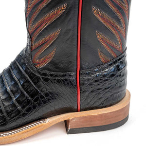 Anderson Bean Men's Black Caiman Belly Boot