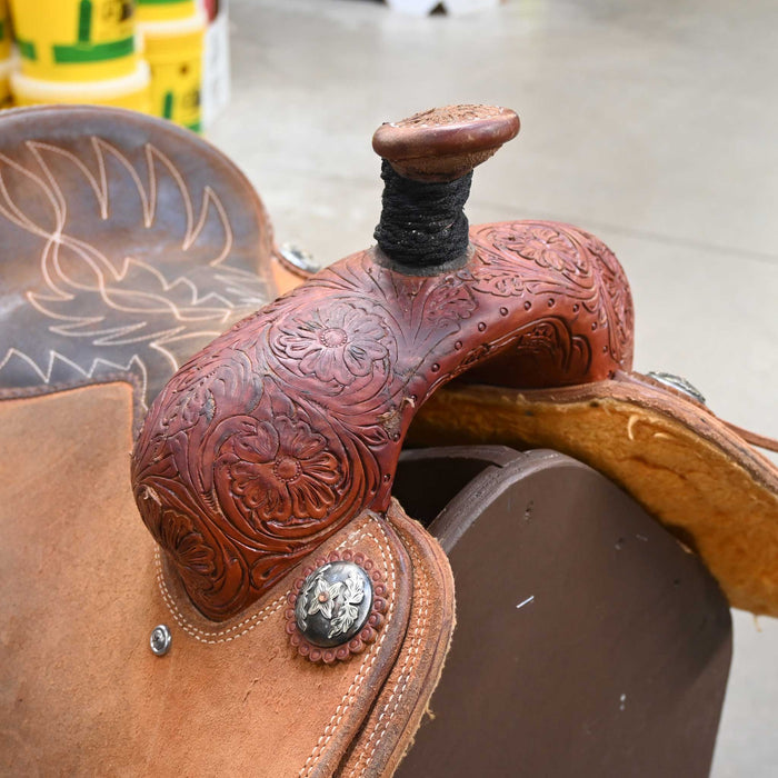 14.5" USED CACTUS RELENTLESS TEAM ROPING SADDLE