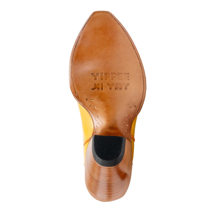 Yippie Ki Yay Yellow Flower Power Bootie