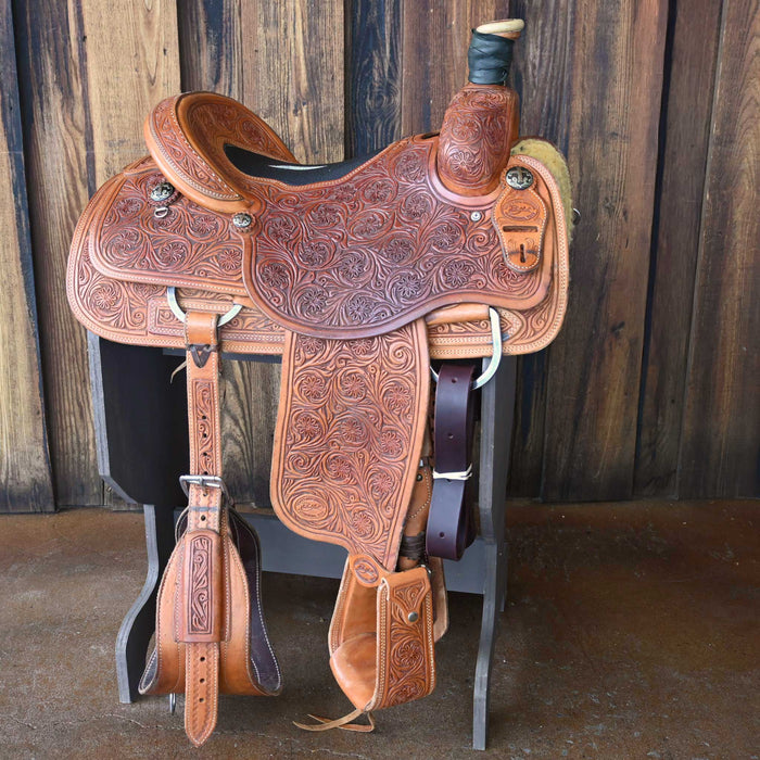14" USED TESKEY'S PATRICK SMITH ROPER SADDLE