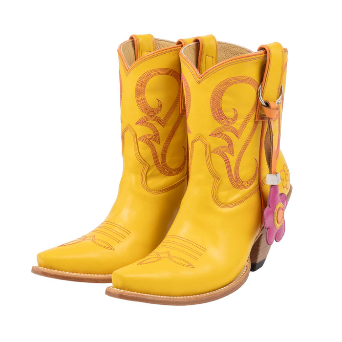 Yippie Ki Yay Yellow Flower Power Bootie