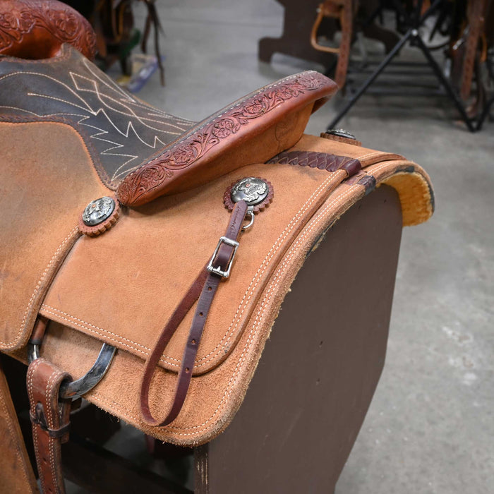 14.5" USED CACTUS RELENTLESS TEAM ROPING SADDLE
