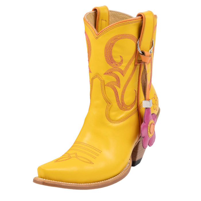 Yippie Ki Yay Yellow Flower Power Bootie