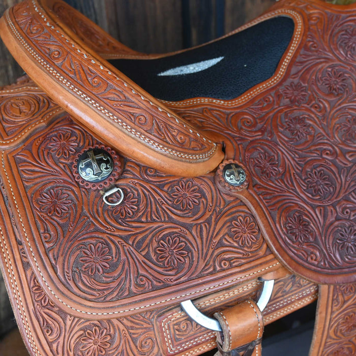 14" USED TESKEY'S PATRICK SMITH ROPER SADDLE