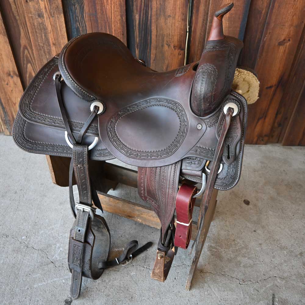 16.5" USED JEFF SMITH CUTTING SADDLE Saddles Jeff Smith   