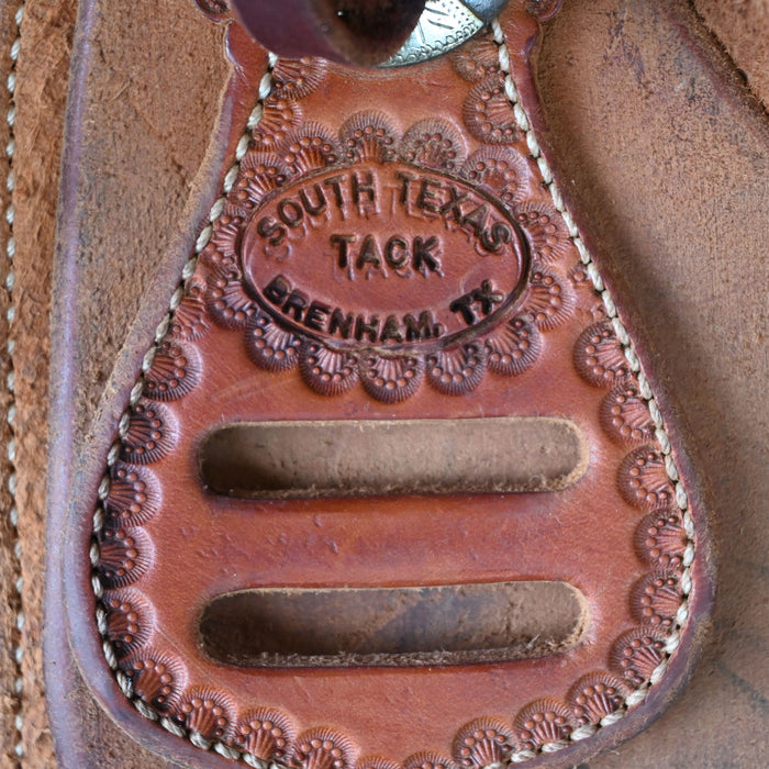 15.5" USED SOUTH TEXAS TACK TEAM ROPING SADDLE