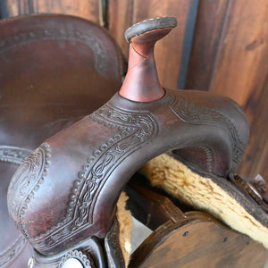 16.5" USED JEFF SMITH CUTTING SADDLE Saddles Jeff Smith   