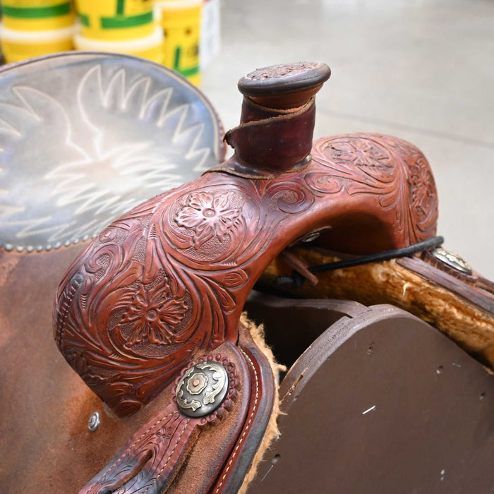 13.5" USED CACTUS TEAM ROPING SADDLE