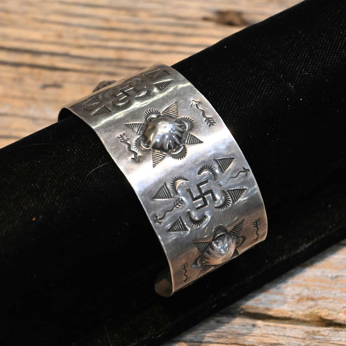 Vintage Rolling Log Sterling Silver Cuff