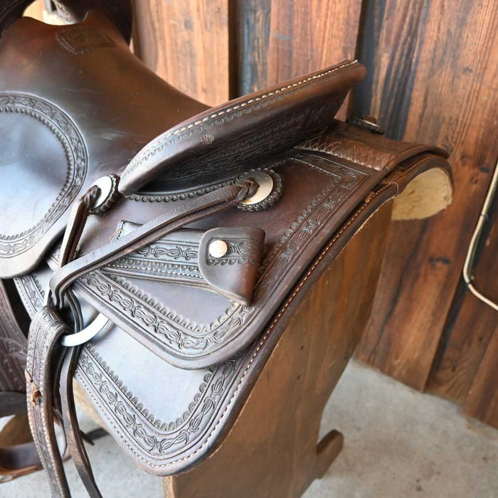 16.5" USED JEFF SMITH CUTTING SADDLE Saddles - Used Jeff Smith