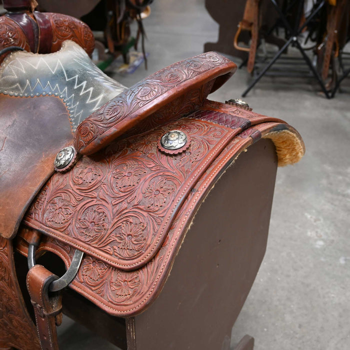 13.5" USED CACTUS TEAM ROPING SADDLE