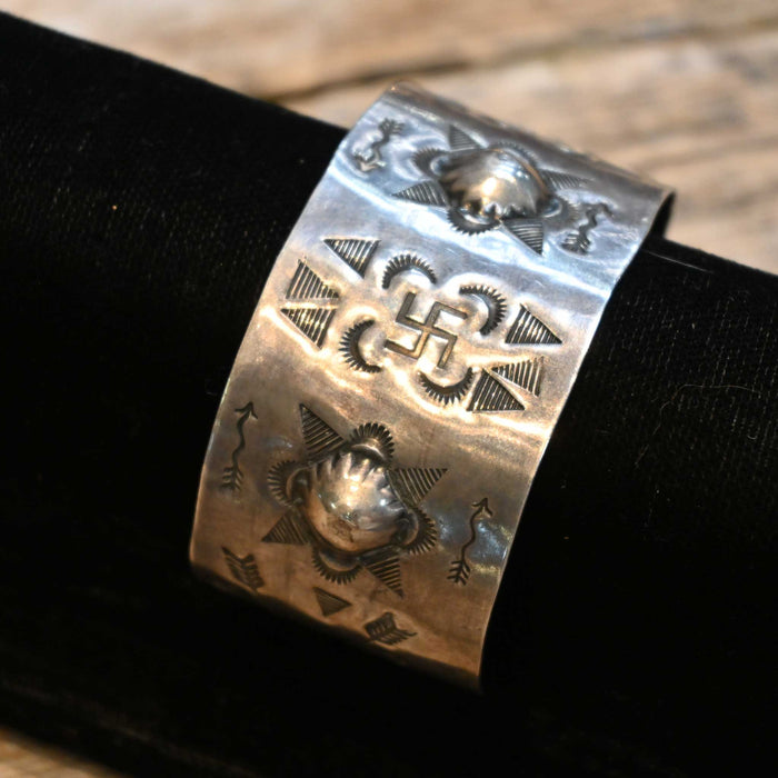 Vintage Rolling Log Sterling Silver Cuff