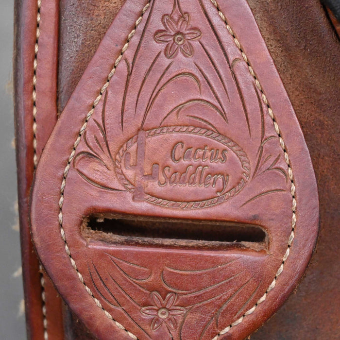 13.5" USED CACTUS TEAM ROPING SADDLE