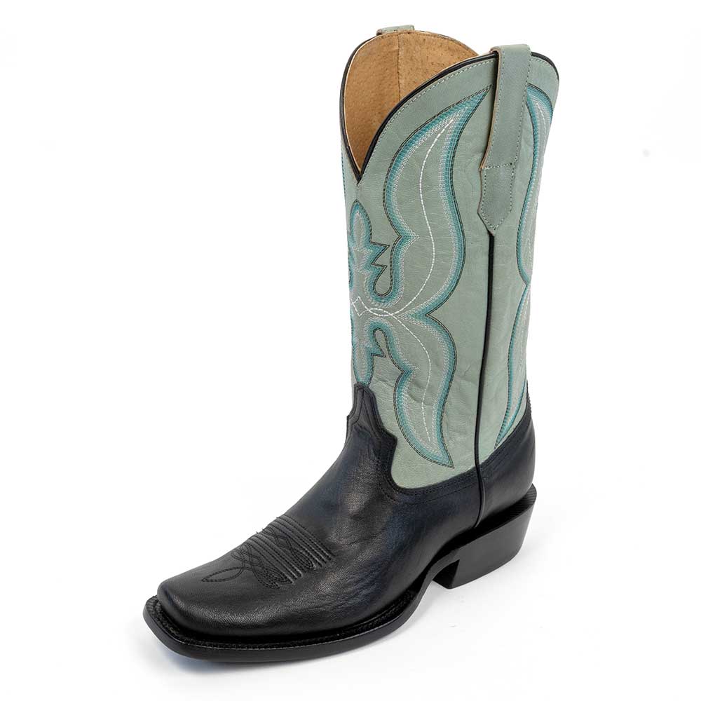 R. Watson Men's Aqua Goat Western Boot