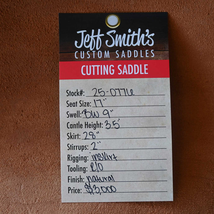 17" JEFF SMITH BUSTER WELCH CUTTING SADDLE