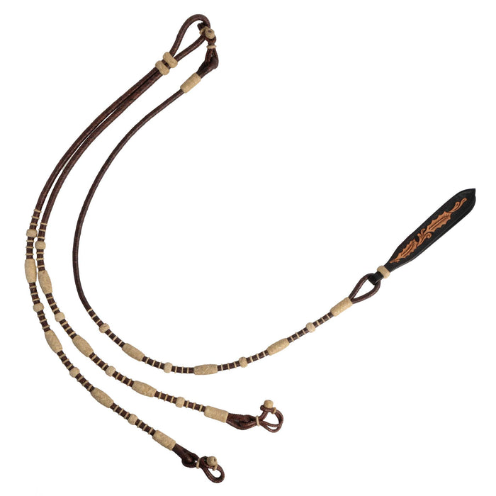 Teskey's Brown Rawhide Reins Tack - Reins Teskey's