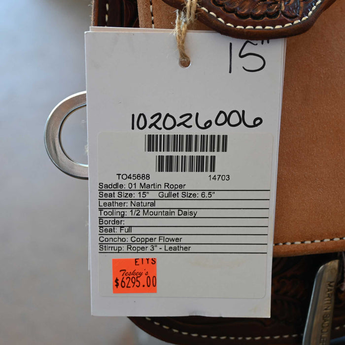 15" MARTIN TEAM ROPING SADDLE