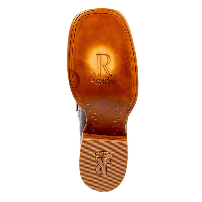R. Watson Men's Cognac Sinatra Cowhide Square Toe Boot - FINAL SALE MEN - Footwear - Western Boots R Watson