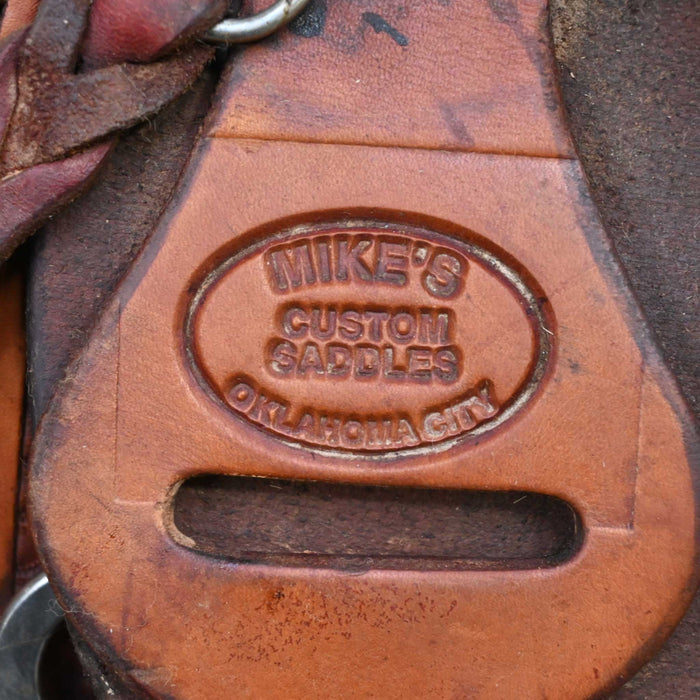 16" USED MIKE'S CUSTOM RANCH CUTTER SADDLE